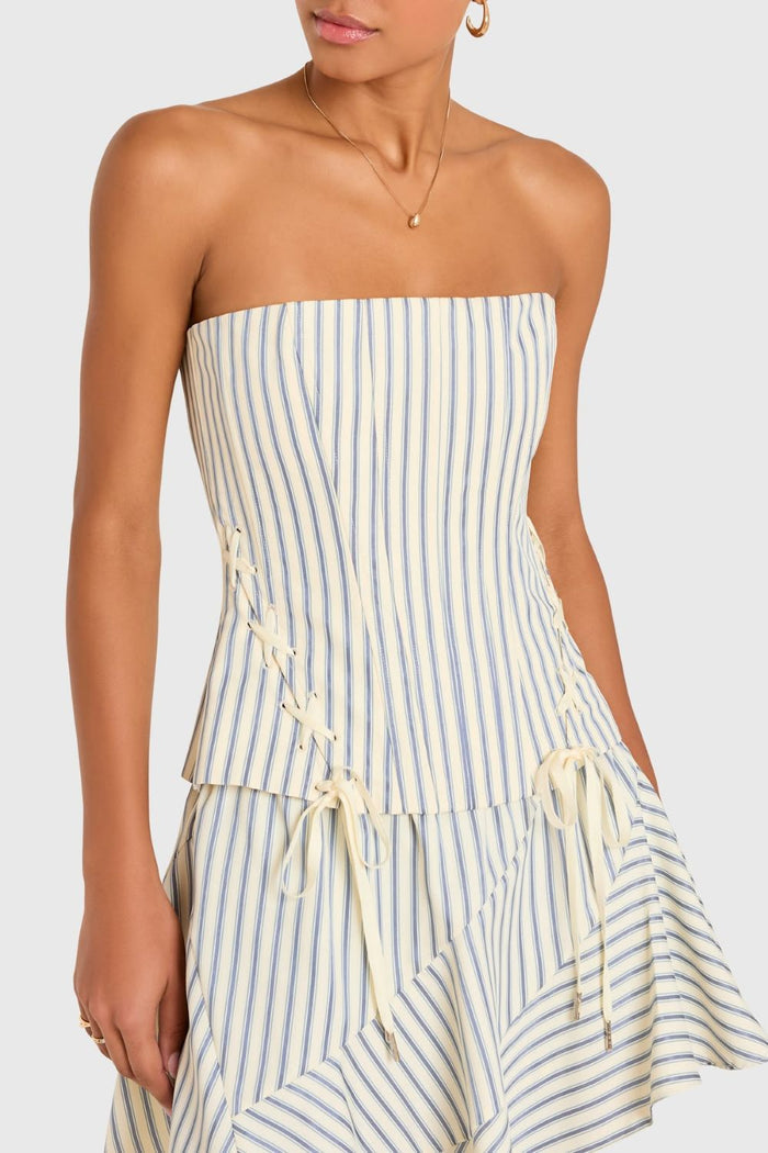 Amanda Uprichard Oxford Stripe Hathaway Set available stock now