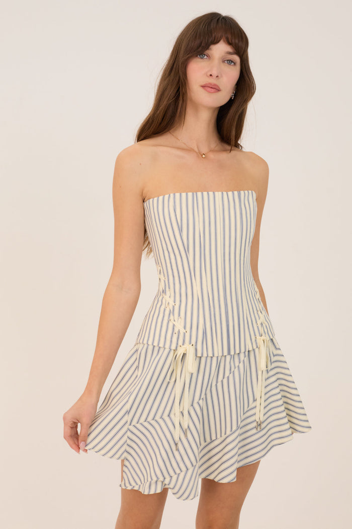 Amanda Uprichard Oxford Stripe Hathaway Set available In stock Fast Shipping