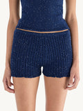 ISLA MINI SHORT - NAVY SEQUIN