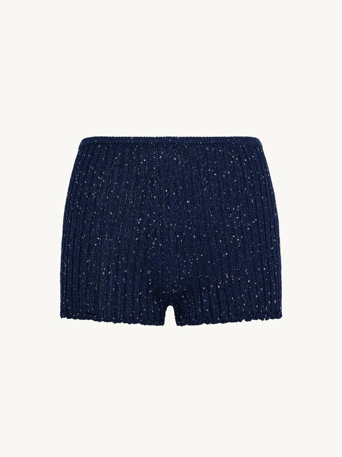 ISLA MINI SHORT - NAVY SEQUIN