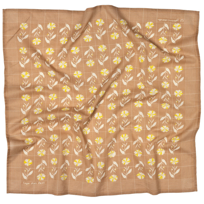 Floral Brown Bandana by Jennie Earle