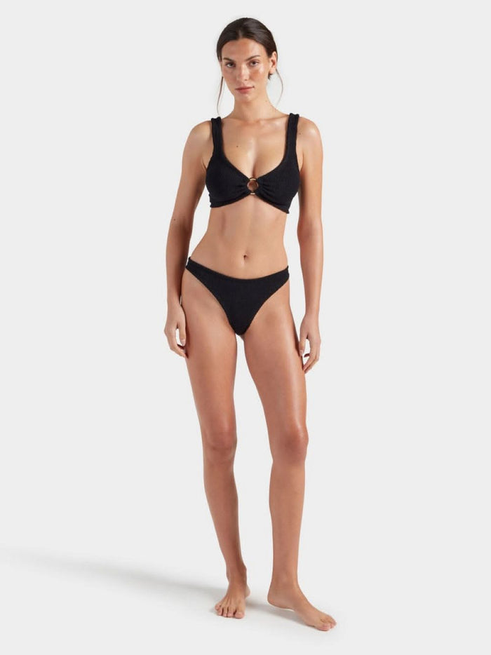 JULIA GOLD HOOP BIKINI - BLACK