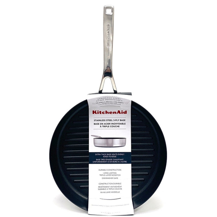 Kitchenaid 71012 10.25" Stainless Steel Nonstick Grill Pan