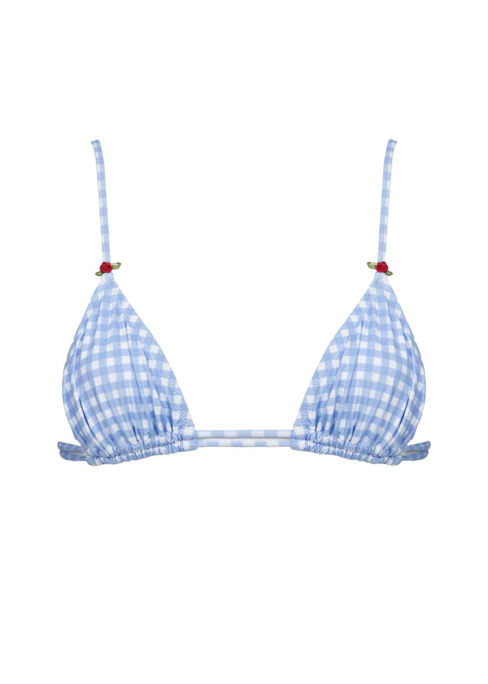 Kyma Top - Light Blue Gingham