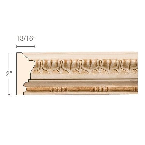 Lamb's Tongue with Bead and Barrel, 2"w x 13/16"d Panel Mouldings White River Hardwoods