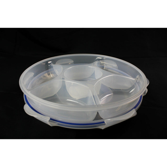 Lock & Lock HSM954C Easy Essentials Divided Snack Container, Clear
