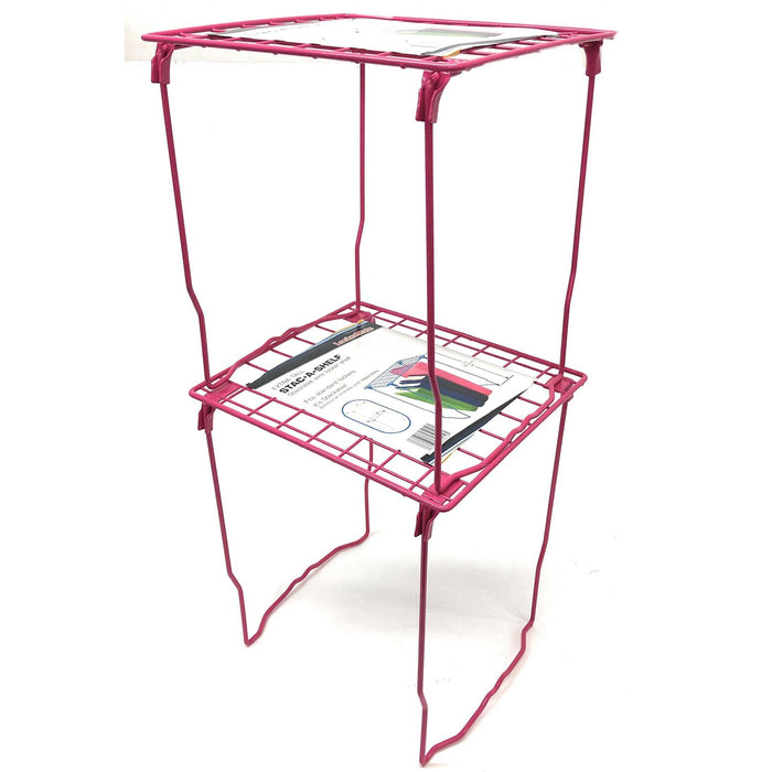Lockermate Lockermate Stac-A-Shelf Pink 2 Piece