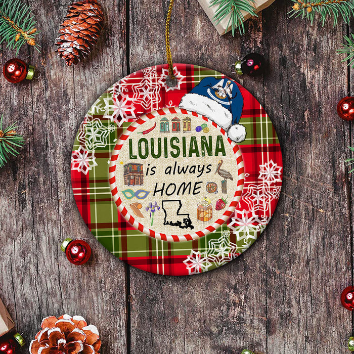 Louisiana Is Always Home Ornament