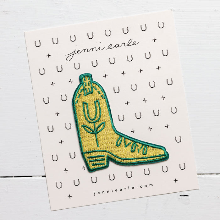 Lucky Boot Woven Patch