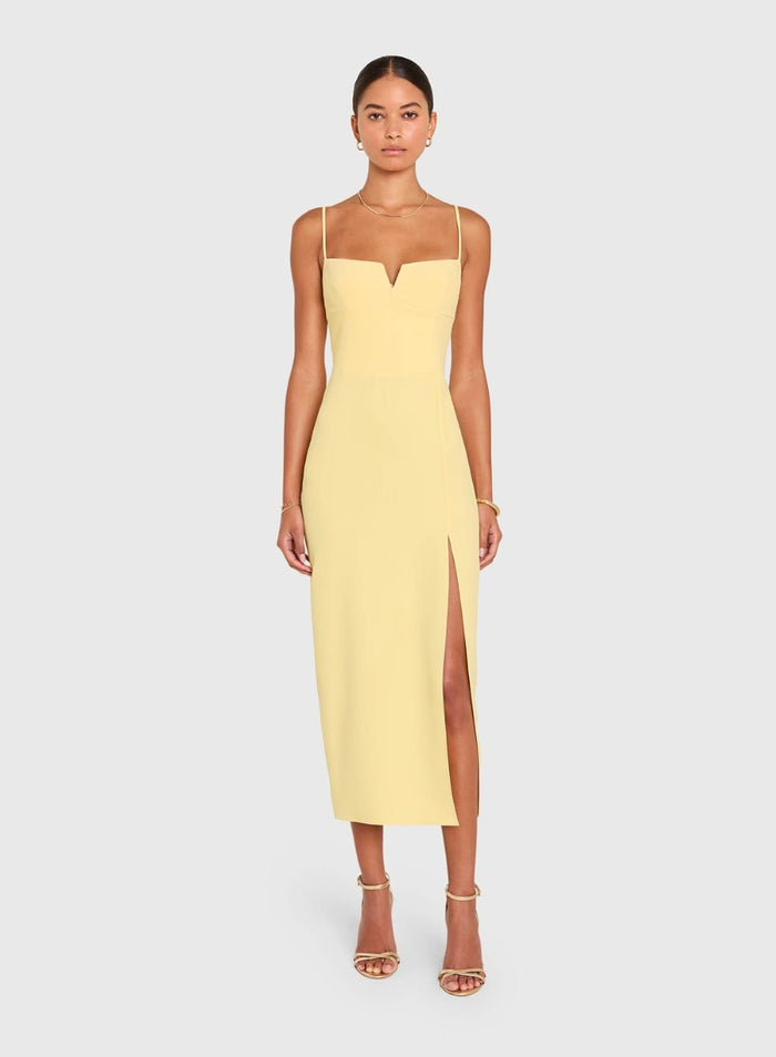 Lyra Midi Dress - Daffodil