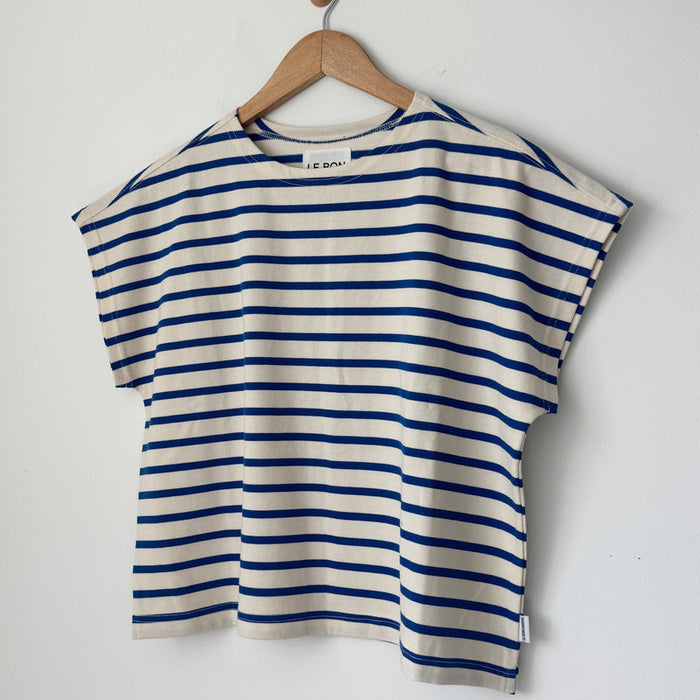 Blue Stripe on Cream / XS/S