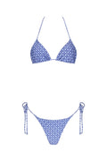 Marine Bikini Top - Indigo Print