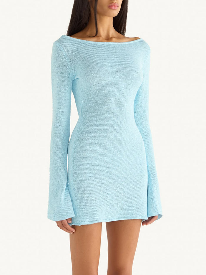MAYA DRESS - BAIA BLUE SEQUINS