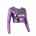 MEDIUM- TWO-WAY SEQUIN LONG-SLEEVE TOP (used)