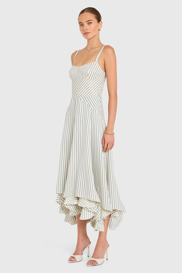 Monterey Dress - Oxford Blue Stripe