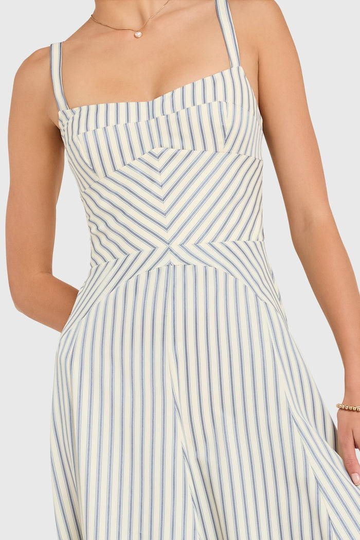 Monterey Dress - Oxford Blue Stripe