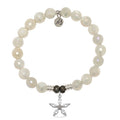 Moonstone Gemstone Bracelet with Renewal Sterling Silver Charm