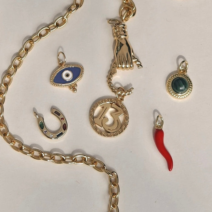 Italian Horn Charm for Jewelry