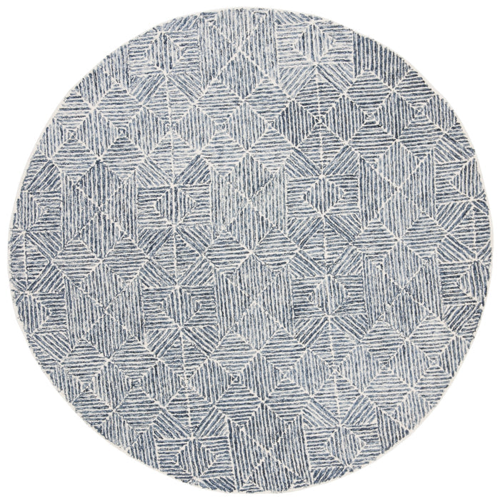 BLUE / IVORY / ROUND / 10' x 10'