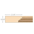 Parting Strip, 13/16''w x 3 1/4''d x 8' length, Resin is priced per 8' length Carved Mouldings White River Hardwoods