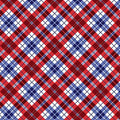 Patriotic Fabric Proud To Be American Red Blue Plaid | Timeless Treasures  C1343