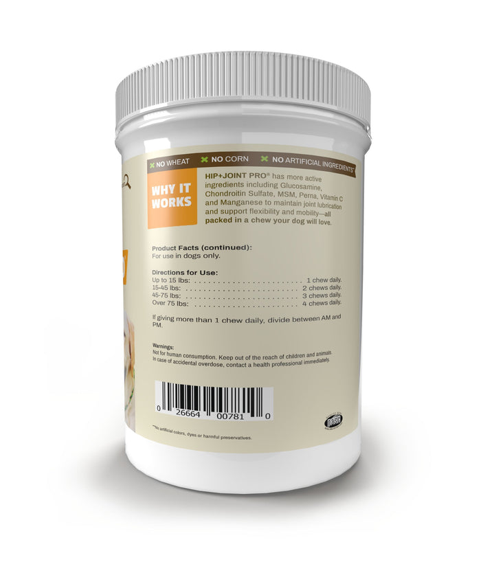 Pet Naturals HIP + JOINT PRO® For Dogs (60 Count)