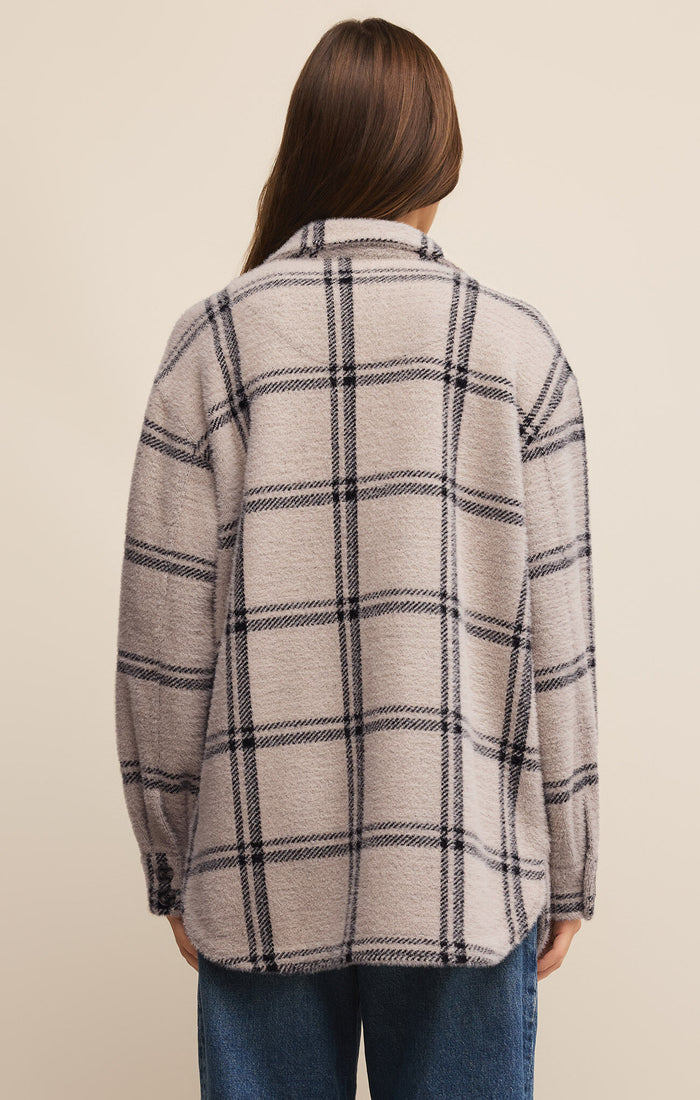 TPlaid Tucker Jacket by ZS in Crystal Gray - Sunset Park Resort shop_name
