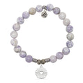 Prayers Collection: Purple Turquoise Gemstone Bracelet with Prayers of Love Sterling Silver Charm