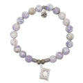 Purple Turquoise Gemstone Bracelet with Memories Sterling Silver Charm