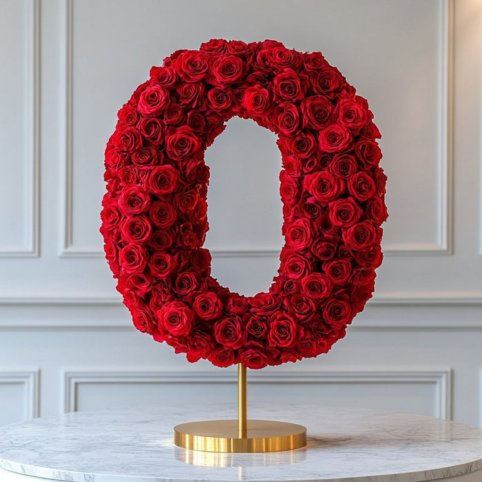 Red Rose Eternal Number 0 Lamp - Imaginary Worlds