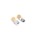 Reeded Oval Drop Earrings