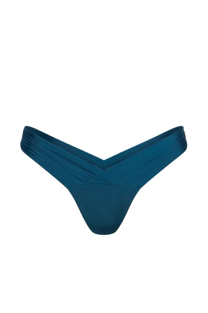 Riot High Cut Bikini Bottom - adriatic