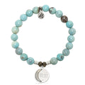 Robins Egg Agate Gemstone Bracelet with 11:11 Sterling Silver Charm