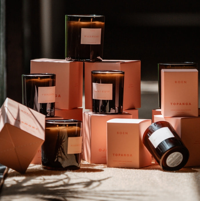 Stack of Roen Candles at Golden Rule Gallery