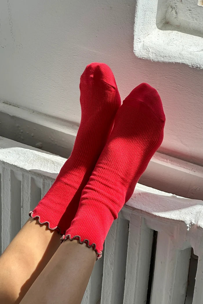 Ruffled Modal Socks