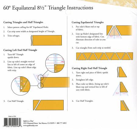Ruler  60 Degree Equilateral 8 1/2 Triangle # 2046QD
