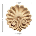 Shell Center, 7 1/2''w x 8''h x 1''d Carved Onlays White River Hardwoods