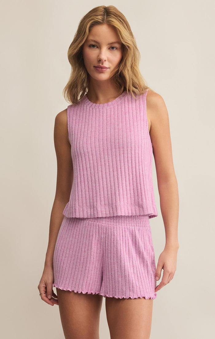 ZS Sloane Rib Tank by ZS in Violet Gem - Sunset Park Resort