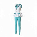 SMALL - White and Blue jumpsuit costume