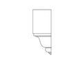 Small Crown Block (Inside Corner),  3 3/4"w x 8"h x 3 3/4"d Accessories White River Hardwoods