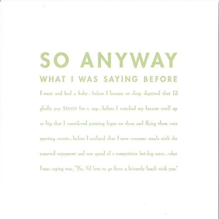 So Anyway Card