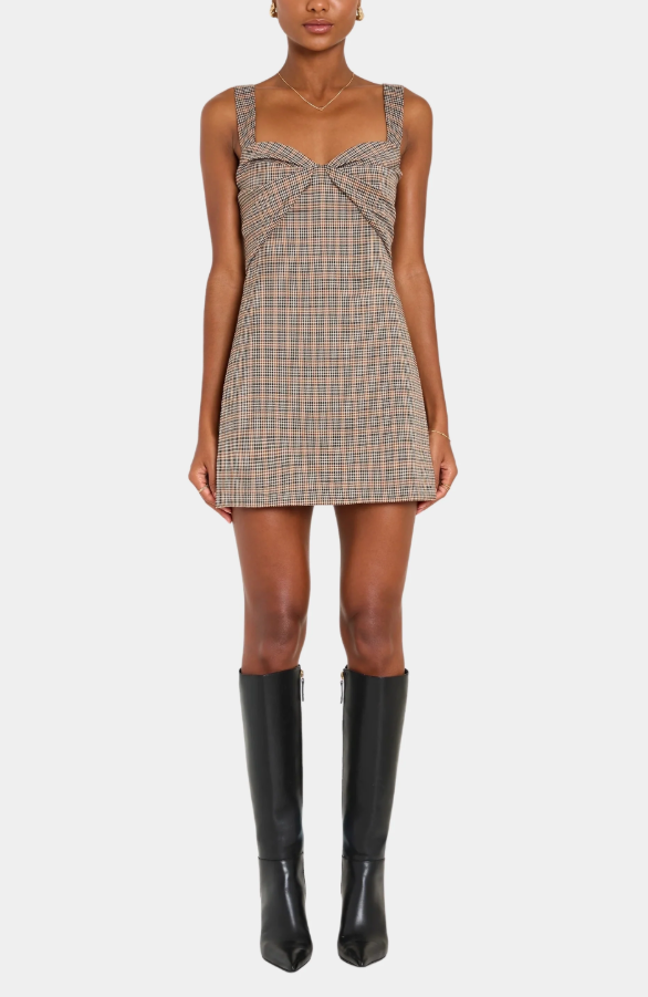 Soho Skort Romper - Brown Multi