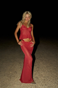 SOLAY SKIRT - CRIMSON RED
