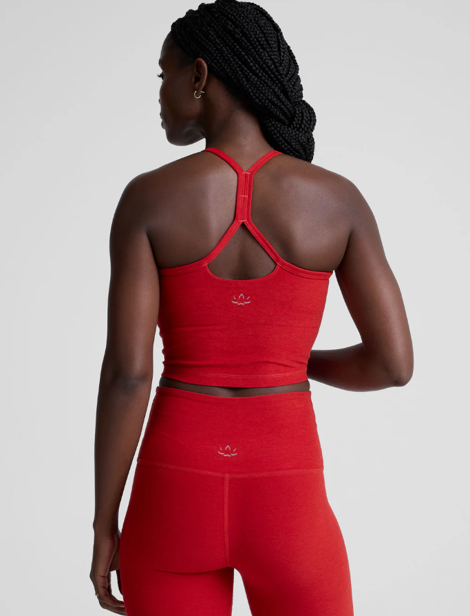 Spacedye Slim Racerback Cropped Tank - Dark Spruce Green