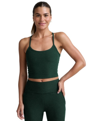Spacedye Slim Racerback Cropped Tank - Holly Red