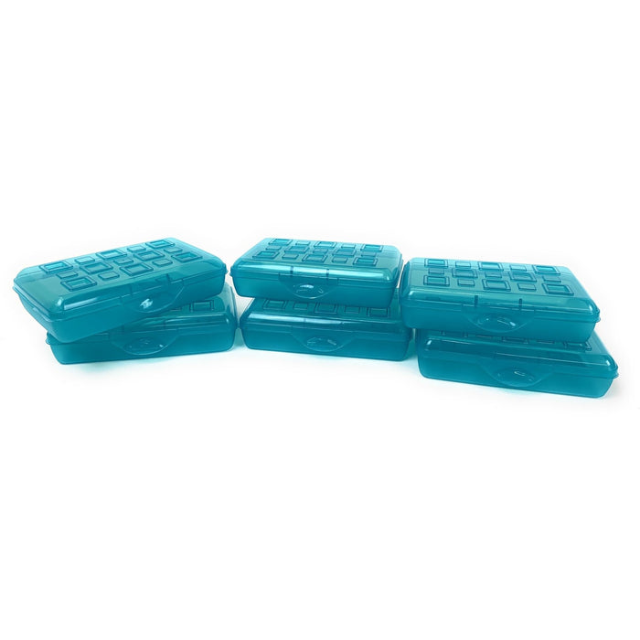 Sterilite 1722 Plastic Pencil Box Piece Of 6, 6-Pack, Green