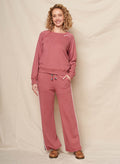 Sundry Amour Embroidery Sweatshirt in Tibet Red