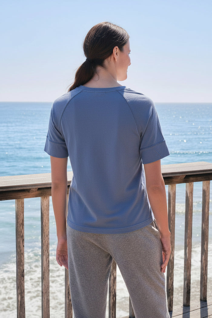 Sundry Boyfriend Tee in College Blue