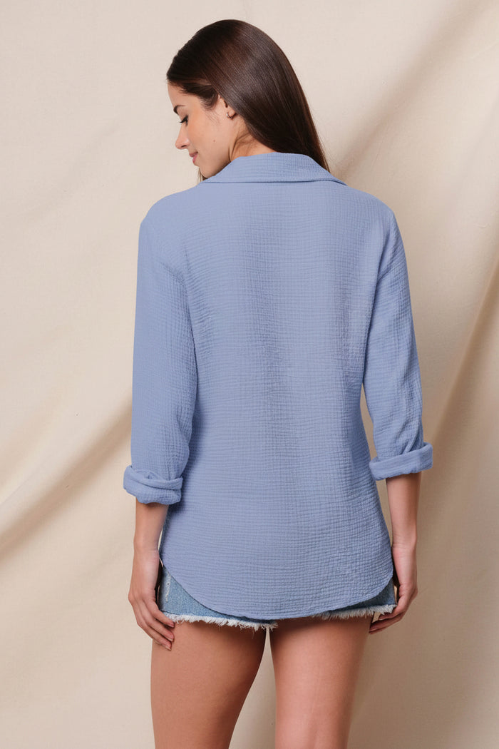 Sundry Classic Shirt in College Blue