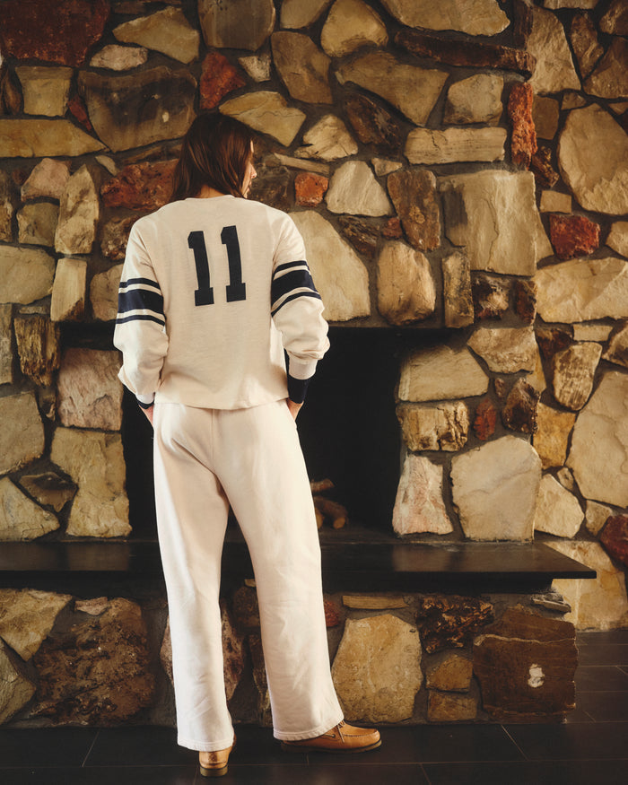 Sundry Heavy Rugby Jersey Henley in Oyster